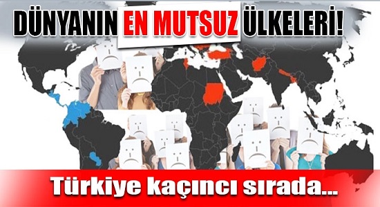 TÜRKİYE MUTSUZ ÜLKE!