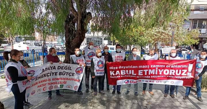 BİZE DAYATILAN MAAŞ ZAMMI ORANLARINI KABUL ETMİYORUZ!