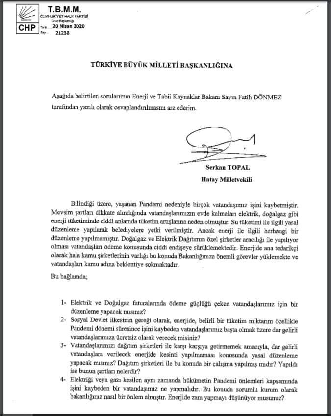 TOPAL:ELEKTRİK, DOĞALGAZ VE SU FATURALARINI DEVLET ÖDEMELİDİR!