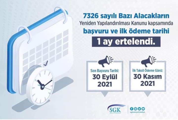 DİKKATİNİZE!BAŞVURU SÜRESİ UZATILDI!