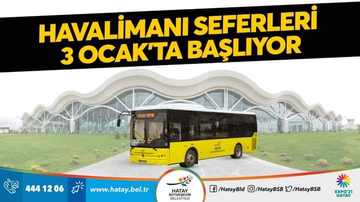 HAVALİMANI SEFERLERİ 3 OCAK'TA BAŞLIYOR!