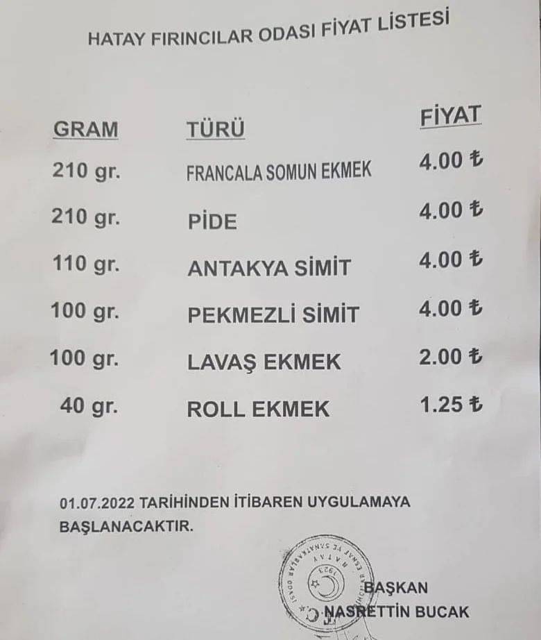 FİYATLAR 1 TEMMUZ'DAN İTİBAREN GEÇERLİDİR!