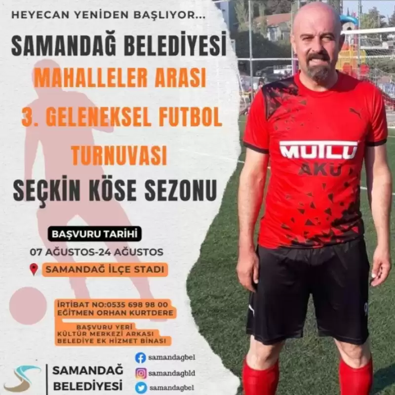 FUTBOL TURNUVASI SON BAŞVURU TARİHİ 24 AĞUSTOS PERŞEMBE GÜNÜ!