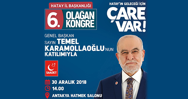 Kongreye Katılmak Üzere Hatay'a Gelecek!