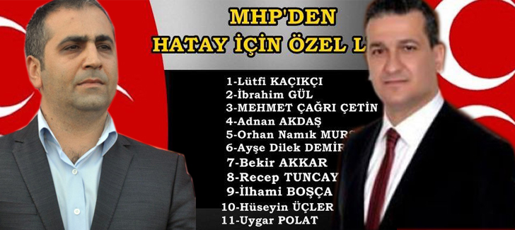 MHP HATAY ADAY LİSTESİ TAMAM!